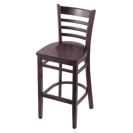 Holland Bar Stool Co 30" Bar Stool, Dark Cherry Finish, Dark Cherry Seat 314030DCDC